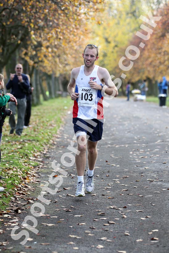 Peter Stockdale wins the Newcastle Town Moor Marathon